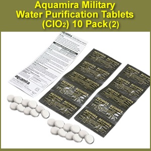 Aquamira Water Purification Tablets, CL02, Military Edition