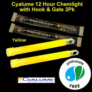 Cyalume 12 Hr Chemlight Glowstick, 2 Pack