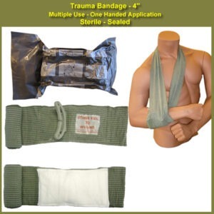 Tactical Trauma Dressing, Israeli Bandage, 4 Inch