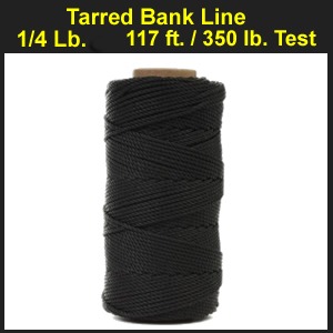 Tarred Bank Line - 1/4 lb., #36 Mariner, 117 ft., 350 lb. Test.